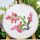 Max DIY Ribbon Flower Embroidery Starter Frame Set Cross Stitch Crape Myrtle
