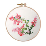 Max DIY Ribbon Flower Embroidery Starter Frame Set Cross Stitch Crape Myrtle