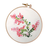 Max DIY Ribbon Flower Embroidery Starter Frame Set Cross Stitch Crape Myrtle