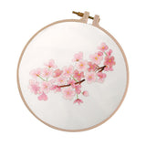 Max DIY Ribbon Flower Embroidery Starter Frame Set Cross Stitch Sakura