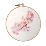 Max DIY Ribbon Flower Embroidery Starter Frame Set Cross Stitch Sakura