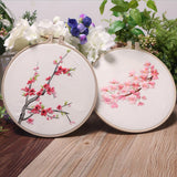 Max DIY Ribbon Flower Embroidery Starter Frame Set Cross Stitch Sakura