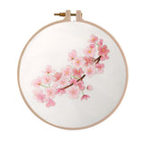 Max DIY Ribbon Flower Embroidery Starter Frame Set Cross Stitch Sakura