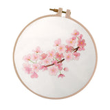 Max DIY Ribbon Flower Embroidery Starter Frame Set Cross Stitch Sakura