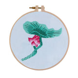 Max Modern Lotus Hand Embroidery Kit Embroidery Sampler for Beginners Lotus 2