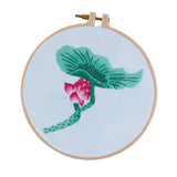 Max Modern Lotus Hand Embroidery Kit Embroidery Sampler for Beginners Lotus 2