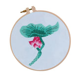 Max Modern Lotus Hand Embroidery Kit Embroidery Sampler for Beginners Lotus 2