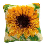 Max Maxb DIY Sunflower Pattern Pillow Latch Hook Kit Embroidery Pacakge for Beginners