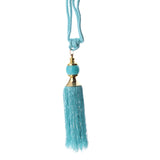 Max 1 Pair Tassel Curtain Tieback Holdback Curtain Buckle Belt Cord Blue