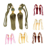 Max 1 Pair Hanging Ball Curtain Tassel Fringe DIY Curtain Accessories Beige