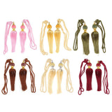 Max 1 Pair Hanging Ball Curtain Tassel Fringe DIY Curtain Accessories Beige