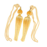 Max 1 Pair Hanging Ball Curtain Tassel Fringe DIY Curtain Accessories Beige