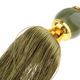 Max 1 Pair Hanging Ball Curtain Tassel Fringe DIY Curtain Accessories Deep Green