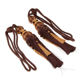 Max Curtain Tassels Tieback Rope Handmade Tie Tassel Ball Set of 2 Dark Brown