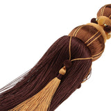 Max Curtain Tassels Tieback Rope Handmade Tie Tassel Ball Set of 2 Dark Brown