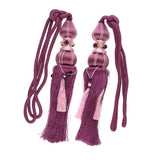 Max Curtain Tassels Tieback Rope Handmade Tie Tassel Ball Set of 2 Purple