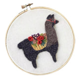 Maxbell Full Range of Embroidery Starter Kit with Pattern - Cute Alpaca CE002