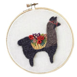 Maxbell Full Range of Embroidery Starter Kit with Pattern - Cute Alpaca CE002