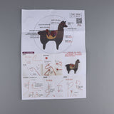 Maxbell Full Range of Embroidery Starter Kit with Pattern - Cute Alpaca CE002