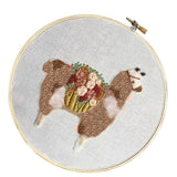 Maxbell Full Range of Embroidery Starter Kit with Pattern - Cute Alpaca CE003