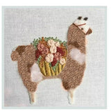 Maxbell Full Range of Embroidery Starter Kit with Pattern - Cute Alpaca CE003