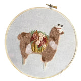 Maxbell Full Range of Embroidery Starter Kit with Pattern - Cute Alpaca CE003