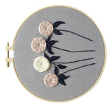Max Cross Stitch Stamped Embroidery Kit with Embroidery Hoop - Flower CD002