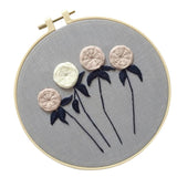 Max Cross Stitch Stamped Embroidery Kit with Embroidery Hoop - Flower CD002