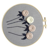 Max Cross Stitch Stamped Embroidery Kit with Embroidery Hoop - Flower CD002