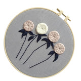 Max Cross Stitch Stamped Embroidery Kit with Embroidery Hoop - Flower CD002