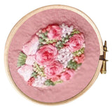 Max Cross Stitch Stamped Embroidery Kit with Embroidery Hoop - Flower CD003