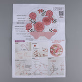 Max Cross Stitch Stamped Embroidery Kit with Embroidery Hoop - Flower CD003