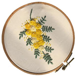 Max Cross Stitch Stamped Embroidery Kit with Embroidery Hoop - Flower CD005