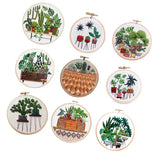Max Stamped Embroidery Kit with Pattern Cross Stitch Crafts - Pot Plant EC001