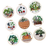 Max Stamped Embroidery Kit with Pattern Cross Stitch Crafts - Pot Plant EC001