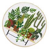 Max Stamped Embroidery Kit with Pattern Cross Stitch Crafts - Pot Plant EC001