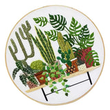 Max Stamped Embroidery Kit with Pattern Cross Stitch Crafts - Pot Plant EC001