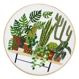 Max Stamped Embroidery Kit with Pattern Cross Stitch Crafts - Pot Plant EC001