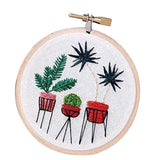Max Stamped Embroidery Kit with Pattern Cross Stitch Crafts - Pot Plant EC002