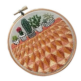 Max Stamped Embroidery Kit with Pattern Cross Stitch Crafts - Pot Plant EC005