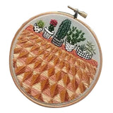 Max Stamped Embroidery Kit with Pattern Cross Stitch Crafts - Pot Plant EC005