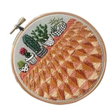 Max Stamped Embroidery Kit with Pattern Cross Stitch Crafts - Pot Plant EC005
