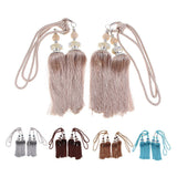 Max 2pcs Hanging Bead Curtain Tieback Tassels for Curtain Supplies Peacock Blue