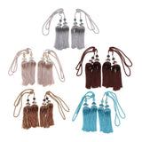 Max 2pcs Hanging Bead Curtain Tieback Tassels for Curtain Supplies Peacock Blue