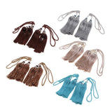 Max 2pcs Hanging Bead Curtain Tieback Tassels for Curtain Supplies Peacock Blue