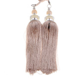 Max 2pcs Hanging Bead Curtain Tieback Tassels for Curtain Supplies Beige