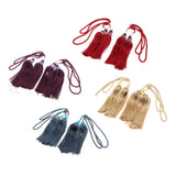 Max 2pcs Hanging Bead Curtain Tieback Tassels for Curtain Supplies Deep Blue