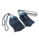 Max 2pcs Hanging Bead Curtain Tieback Tassels for Curtain Supplies Deep Blue