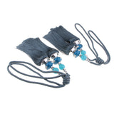 Max 2pcs Hanging Bead Curtain Tieback Tassels for Curtain Supplies Deep Blue