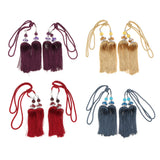 Max 2pcs Hanging Bead Curtain Tieback Tassels for Curtain Supplies Deep Blue